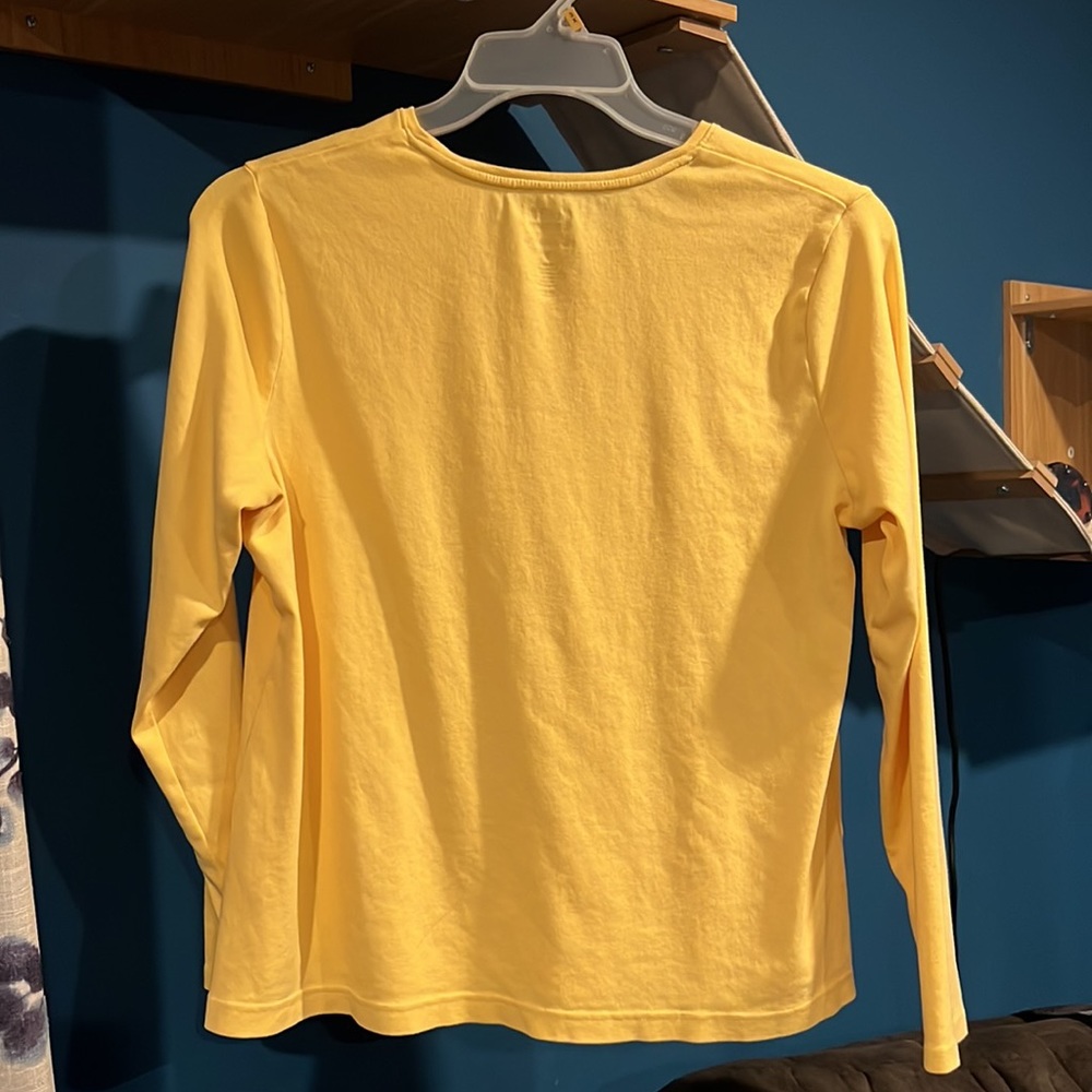 Croft & Barrow Yellow long sleeve tee - Picture 3 of 4